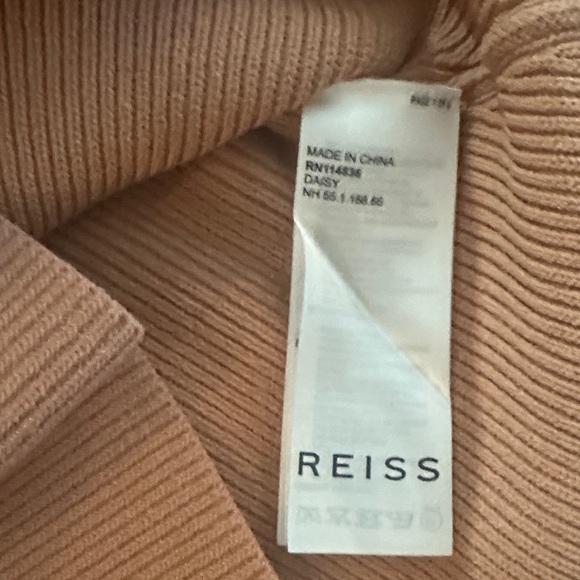 Reiss Tan Ribbed Tank Top - Picture 3 of 5